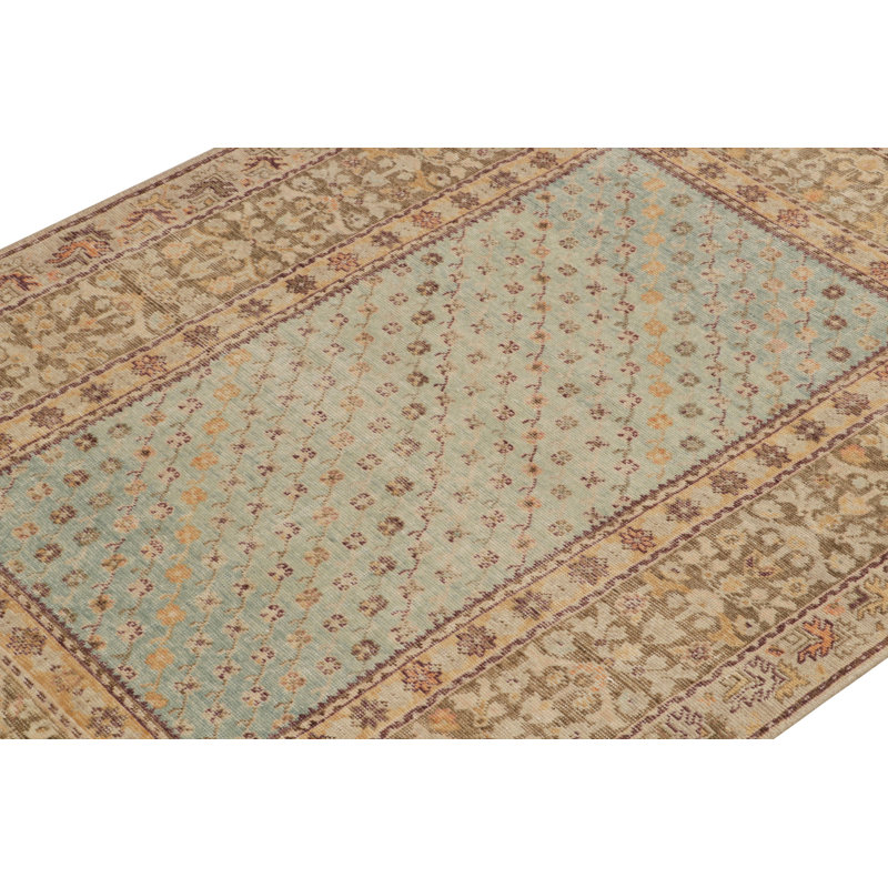 Distressed Homage Wool Floral Area Rug, Rectangle 15' x 24'