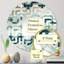 Green Green Serene Seashore Chevron - Miroir mural carré-101224152