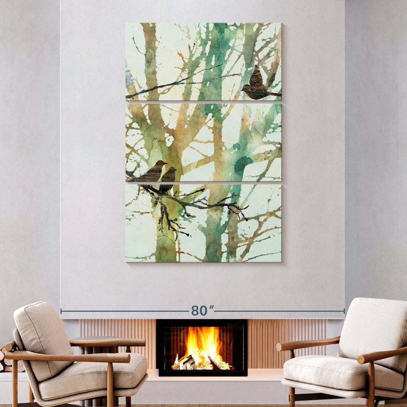 Harnek Botanical Birds I, H 32 po x l 20 po