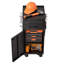 Armoire à outils roulante étroite 34,3 po - Rangement de garage peu encombrant avec porte verrouillable, 2 tiroirs et grande poignée - Organisateur en métal mince pour espaces restreints