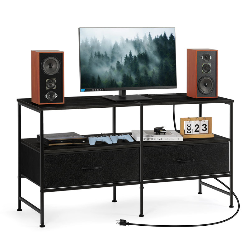 Crédence de rangement Keing 47,2 W, Noir