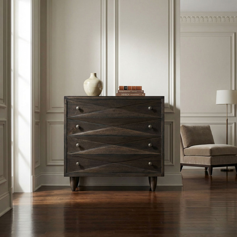 Diamond Solid Wood Accent Chest, Ebony Walnut