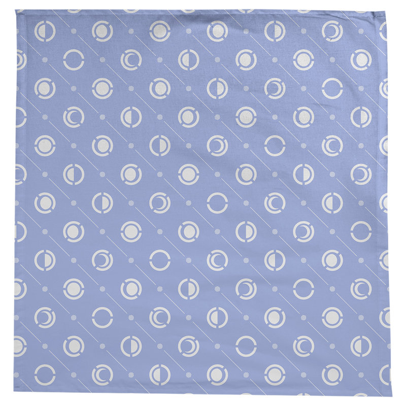 Nappe des phases de lune classiques, Bleu clair / blanc