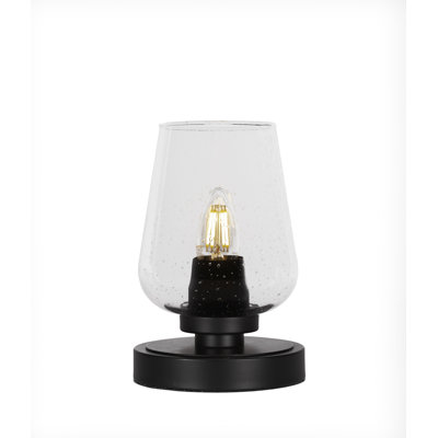 Lampe d'appoint Whitmire illustrée d'un verre à bulles transparent de 5 po