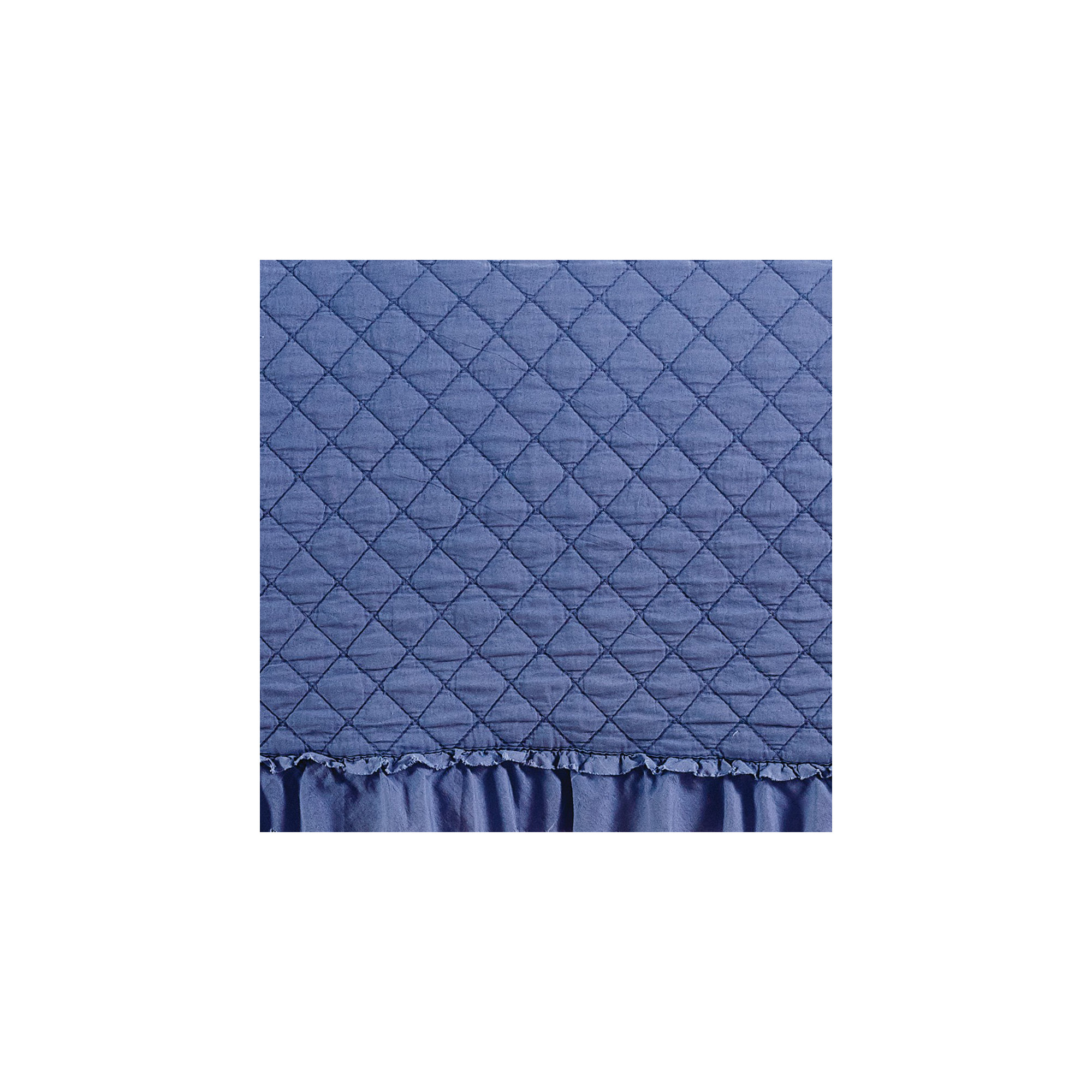 Bashira Microfiber Quilt Set, Blue, Full Quilt + 2 Full Shams