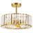 14.5" 4-Light Semi Flush Mount Ceiling Light Gold Frame Bright (Bulbs Not Included)-847492773