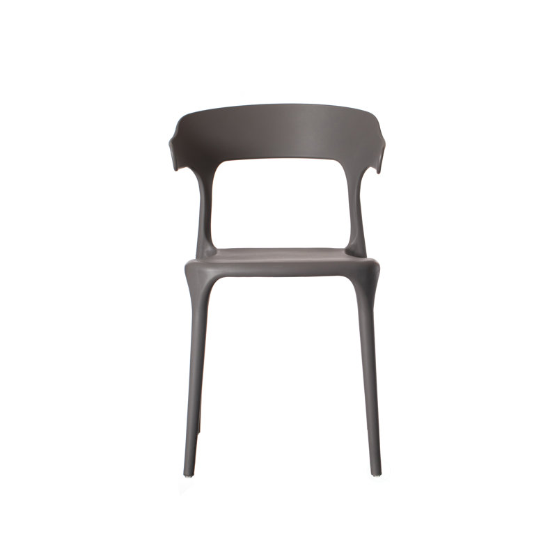 17.75'' H Stacking Side Chair, Gray