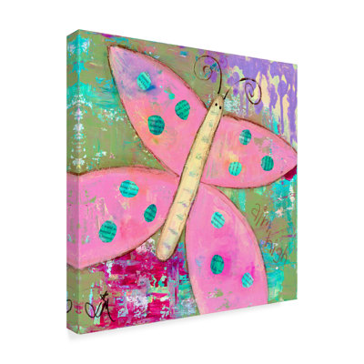 Huso 'Pink Butterfly' Canvas Art
