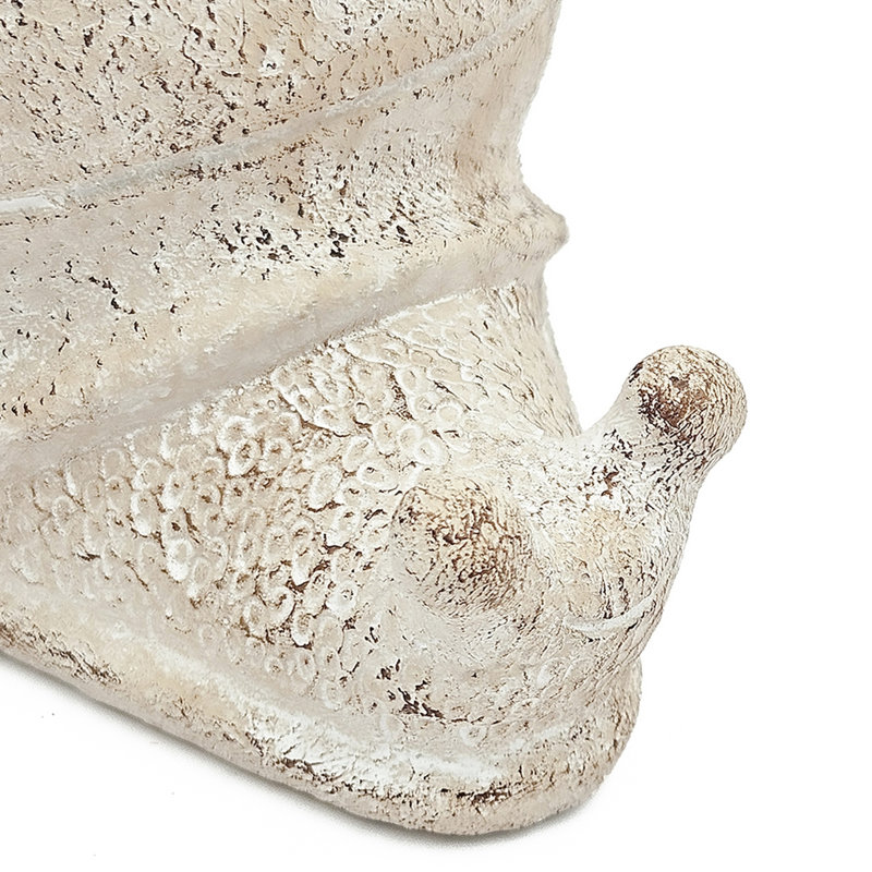 Pot décoratif en sable et ciment, fini beige texturé, 21 x 18 x 12 cm, pour plantes d'intérieur, style bord de mer, associations de plantes.