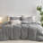 MooMee Striped Duvet Cover Set 100% Washed Cotton Linen Like Textured-108306142-112681251