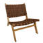Chaise longue Kenneth au fini brun foncé