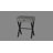 Side Table with Metal X Base Frame-1986194719-1986194706