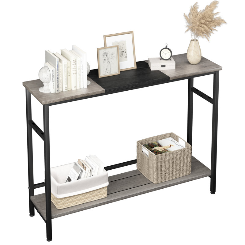 Table de bout Arbella, Gris / noir