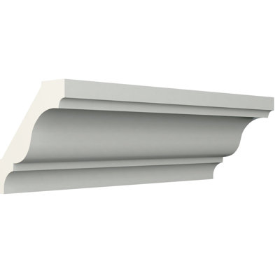 Endurathane Nico Crown Moulding, 2"H x 2"P x 2 3/4"F x 96"L, Factory Primed
