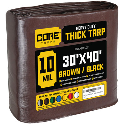 10 Mil Heavy Duty Polyethylene Tarp, Waterproof, UV Resistant