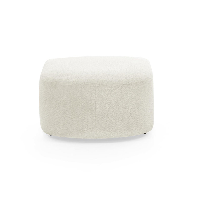 Repose-pieds moderne rembourré, Tissu beige