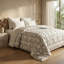 House of Avana Cream & Rose Pink Botanical Floral Jaipur Indian Hand Block Print Quilted Comforter-1890261329-1890261339