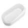 63 in. x 31.5 in. Freestanding Solid Surface Soaking Bathtub Matte White Stand Alone Tub with Drain