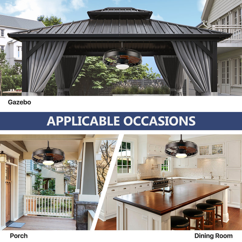 20'' Ceiling Fan With Light Kit Included