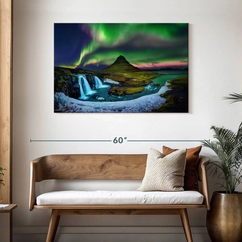 Alvord Kirkjufell Northern Lights, H 30 po x l 45 po