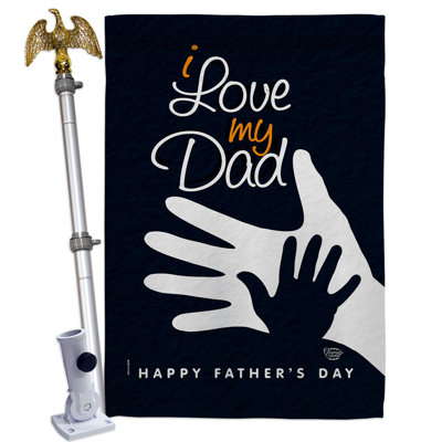 Double Sided 40'' H x 28'' W Polyester Father's Day Flag Set