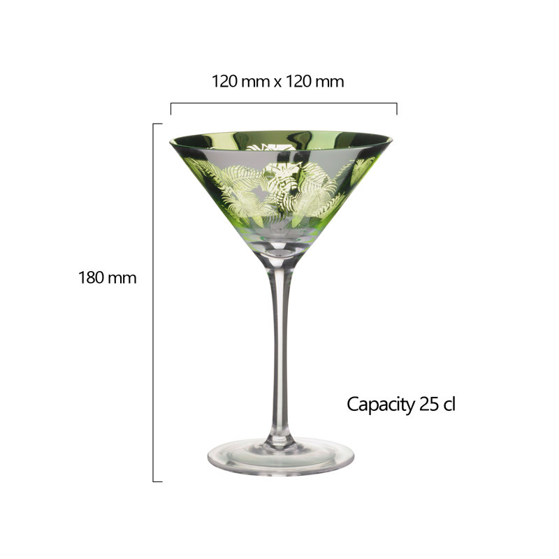 Tropical Leaves Cocktail Glasses