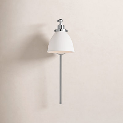 Single Light Dimmable Armed Sconce