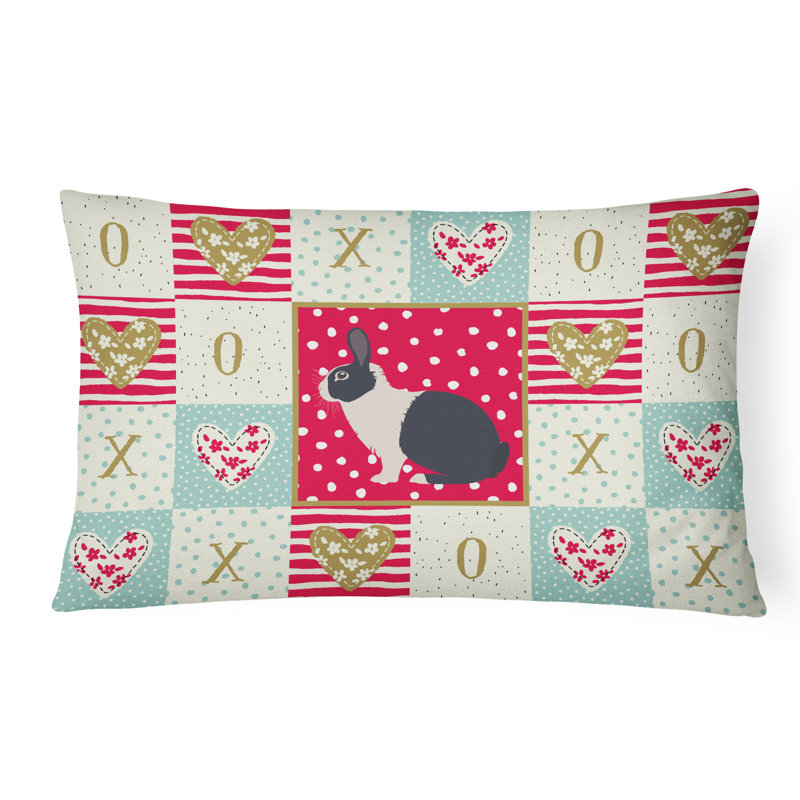  Coussin d'extérieur avec rembourrage Dutch Rabbit Love