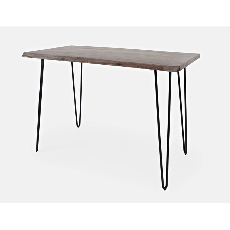 Cartan Acacia Solid Wood Counter Height Dining Table, Slate Gray