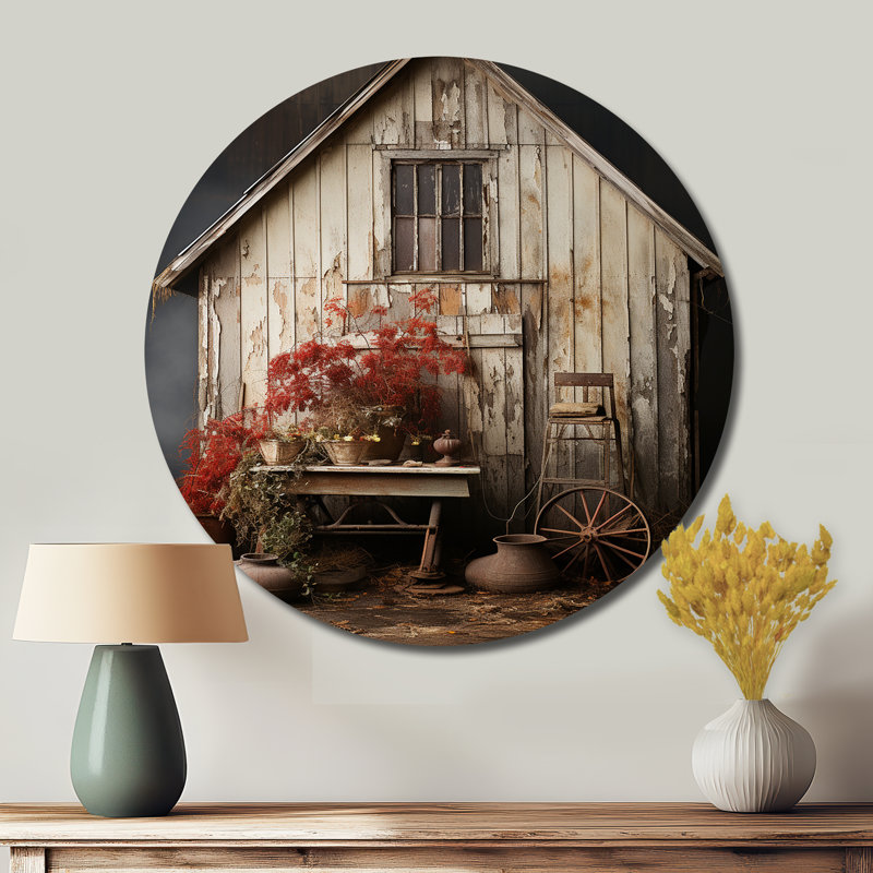 Barns Rustic Charm X - Architecture ronde, art en métal, H 29 po x l 29 po