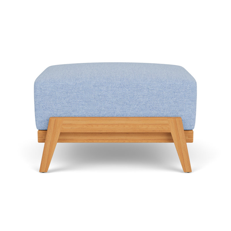 Alpine Outdoor Teak Ottoman, Demo Skyway