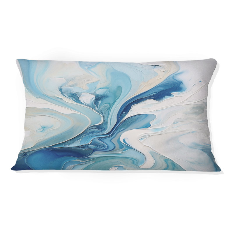 Coussin décoratif bleu et gris Elixir V - Abstract Abstract