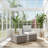 2-Piece All-Weather Outdoor Rattan Patio Furniture Set With  25.2 Inches Width Armless Sofa & Coffee Table,