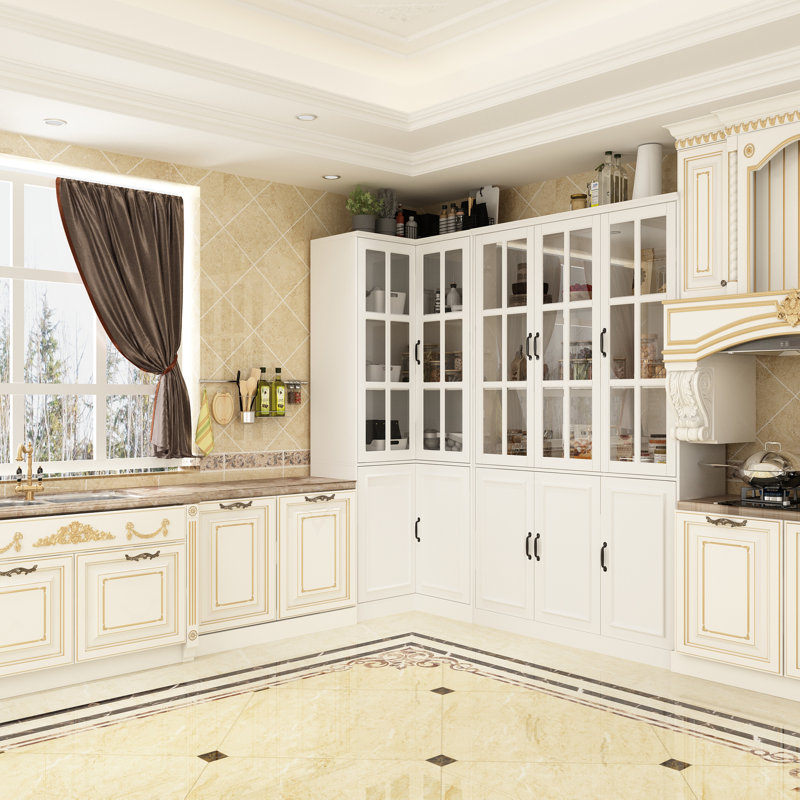 L-Sharped Corner Pantry Cabinet