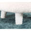 Pouf blanc moderne avec 100% fausse fourrure, 18,1 po de diamètre x 20,1 po de hauteur | Comprend 35 éponges orthopédiques (2,4 po d'épaisseur) et des pieds en bois robustes | Design scandinave élégant pour le décor et le confort de la maison-561374890