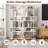 6-tier Storage Bookshelf S-shaped Geometric Bookcase With Anti-toppling Kits-1247895048