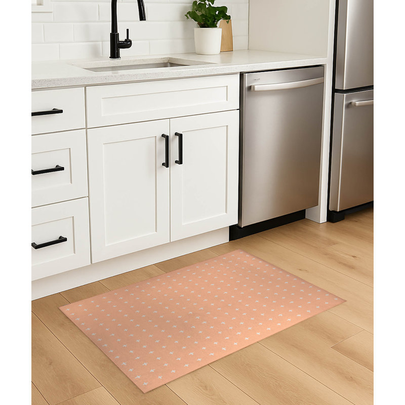 Tapis de cuisine Criss, Rectangulaire 3 pi x 5 pi, Pêche