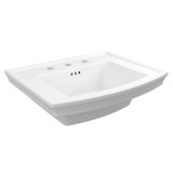 Wyatt Fireclay Rectangular with Trimmed Corners Dual Mount Bathroom Sink