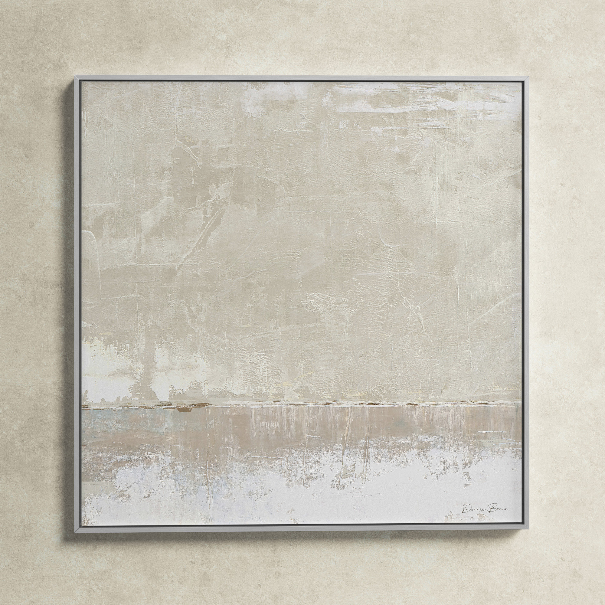 Better Days - Floater Frame Print on Canvas, 46.5" H x 46.5" W, Silver