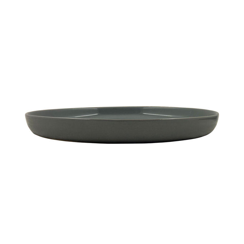 Assiette plate en grès Canvas Home, Gris foncé