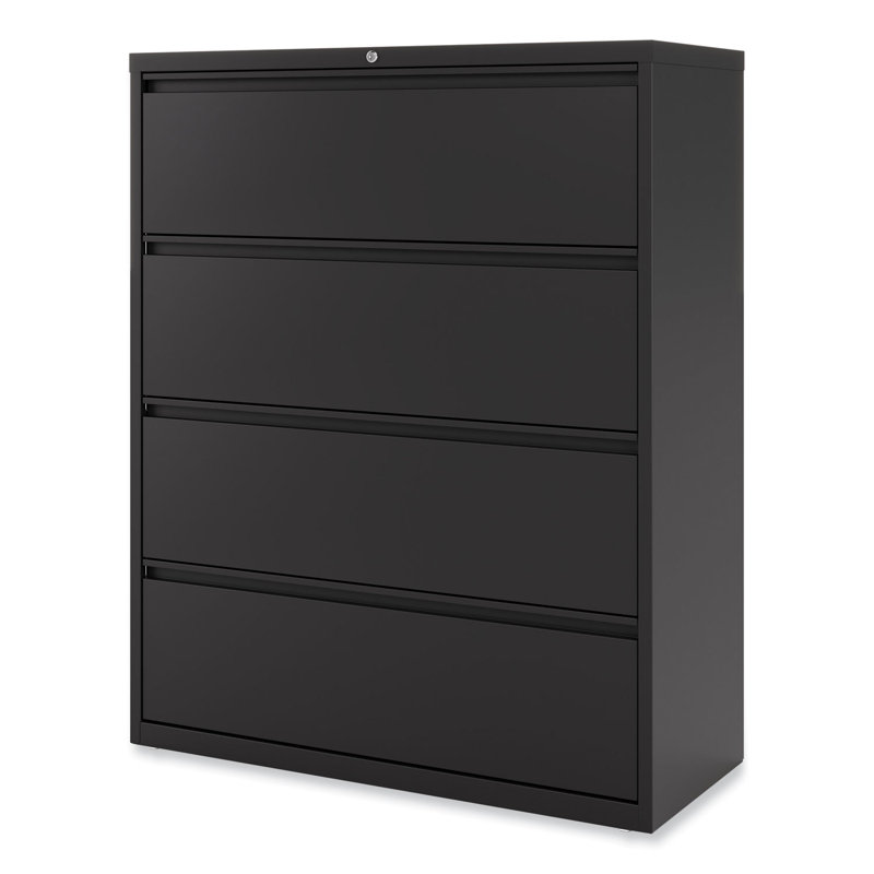 42'' Wide 4 -Drawer Steel File Cabinet, Black