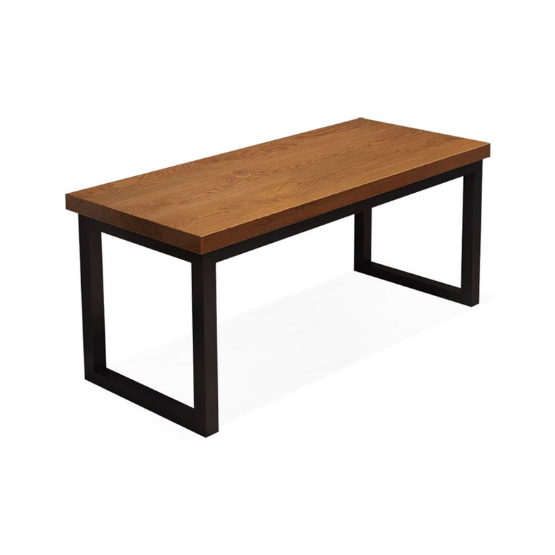Bureau d'écriture rectangulaire en bois massif noyer, H 29,53 po x l 55,12 po x P 23,62 po