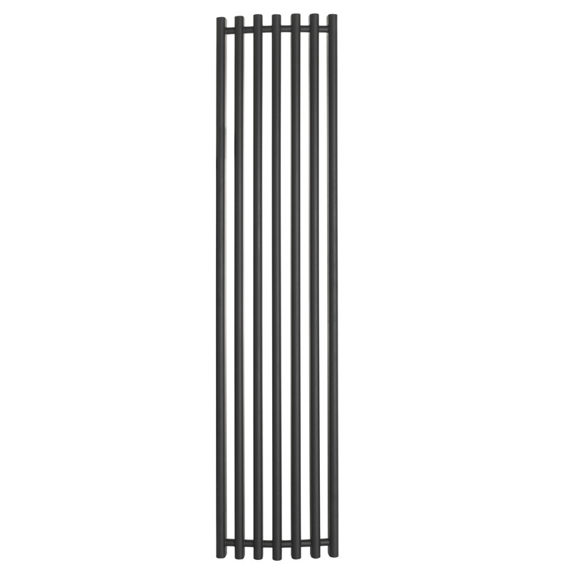 Bernard Vertical Designer Radiator, Black, 176cm H x 39cm W x 6cm D