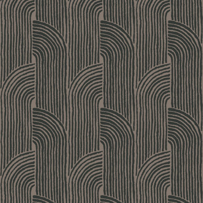 Woven Arcs - Cocoa Brown Wallpaper