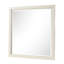 Miroir de commode Toi, verre biseauté, fini blanc antique, 38 po