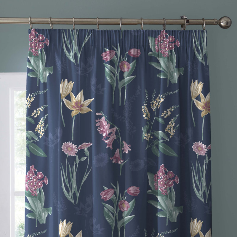 Caberne Cotton Semi Sheer Curtain Pair, 168 x 137 cm