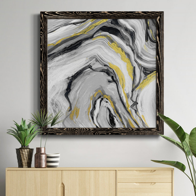 Golden Dream - cadre photo, impression sur toile, Cadre noir, H 27,5 po x l 27,5 po x P 1,5 po