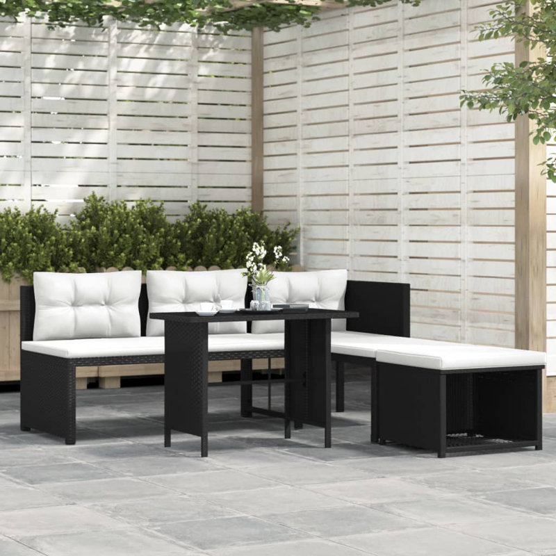 Wetherby Sectional Seating Group with Cushions, Black