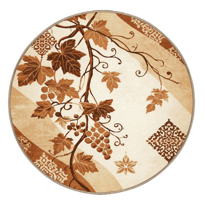 Tapis moelleux moelleux d'inspiration mondiale Scott Grapevine - beige