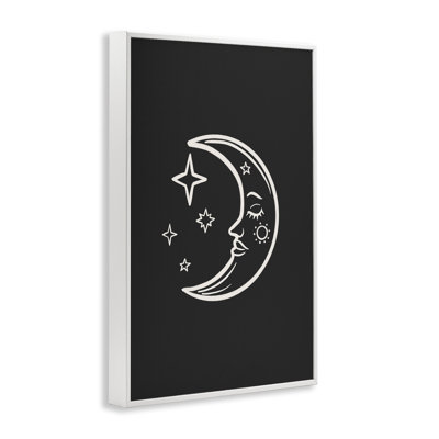 Lune et étoiles sur estampe numérique par JJ Design House LLC